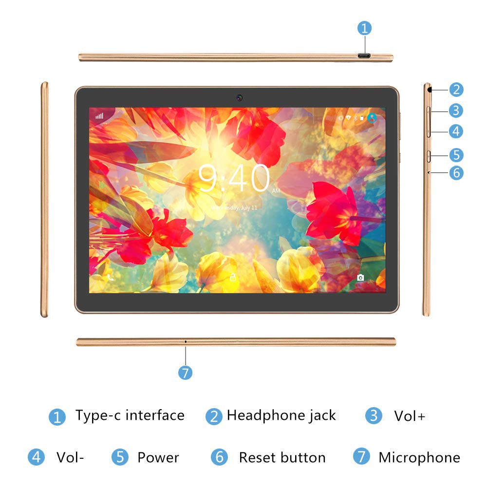 L201　LNMBBS　Android LNMBBS 10 Inch Tablet, 4G LTE Dual SIM, Octa-Core, Android